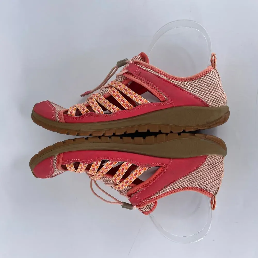 Chaco Outcross pink orange outdoor kids-junior size 6 school playing water shoes